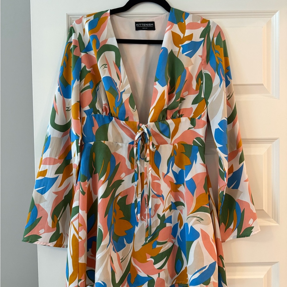 Colorful Floral Kittenish Dress